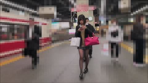 JK制服顔出し！ストッキングが破れてますよ！と教えたら、、