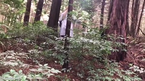 【野外露出】青姦大好き~親友の妹を先輩と山に連れ出し青姦SEX~