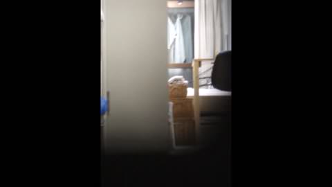 お洒落なパイパンOL、至近距離でムチムチのお尻を披露