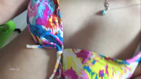 【めっちゃエロい！】素人ギャルがビキニで彼氏に送ったオナニー自撮り動画が流出