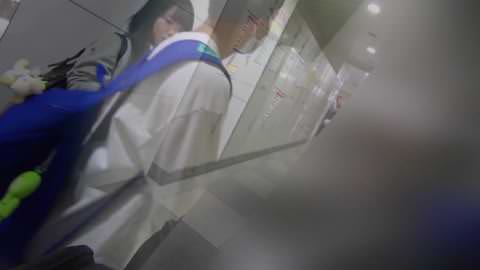 [JK顔出し]色白清楚系娘のニーハイ越しに覗くエロ過ぎる眺め☆☆